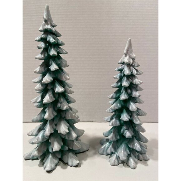 Dept 56 Village Accessories - Wintergreen Pines, Set of 2, Large #52661 - Picture 2 of 5